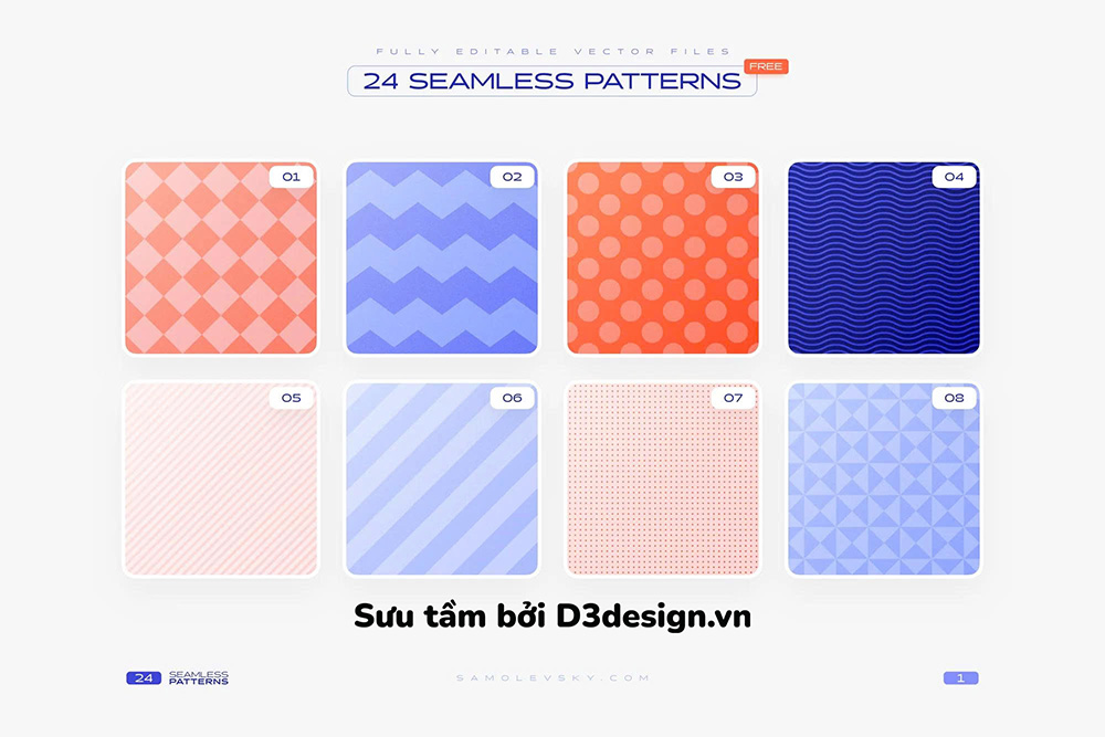 D3Design - Tải Miễn Phí 24 Pattern Hình Học Dễ Sử Dụng Dành Cho Designer
