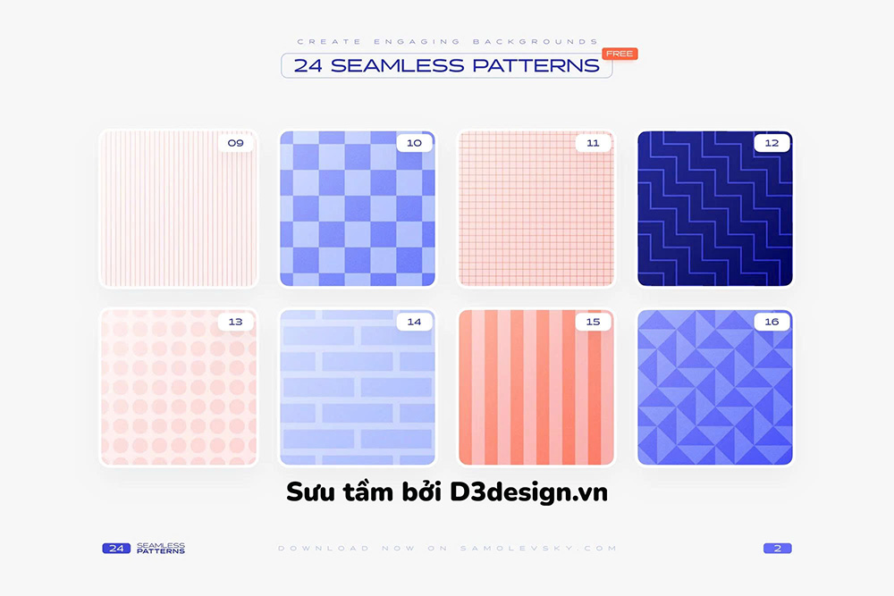 D3Design - Tải Miễn Phí 24 Pattern Hình Học Dễ Sử Dụng Dành Cho Designer
