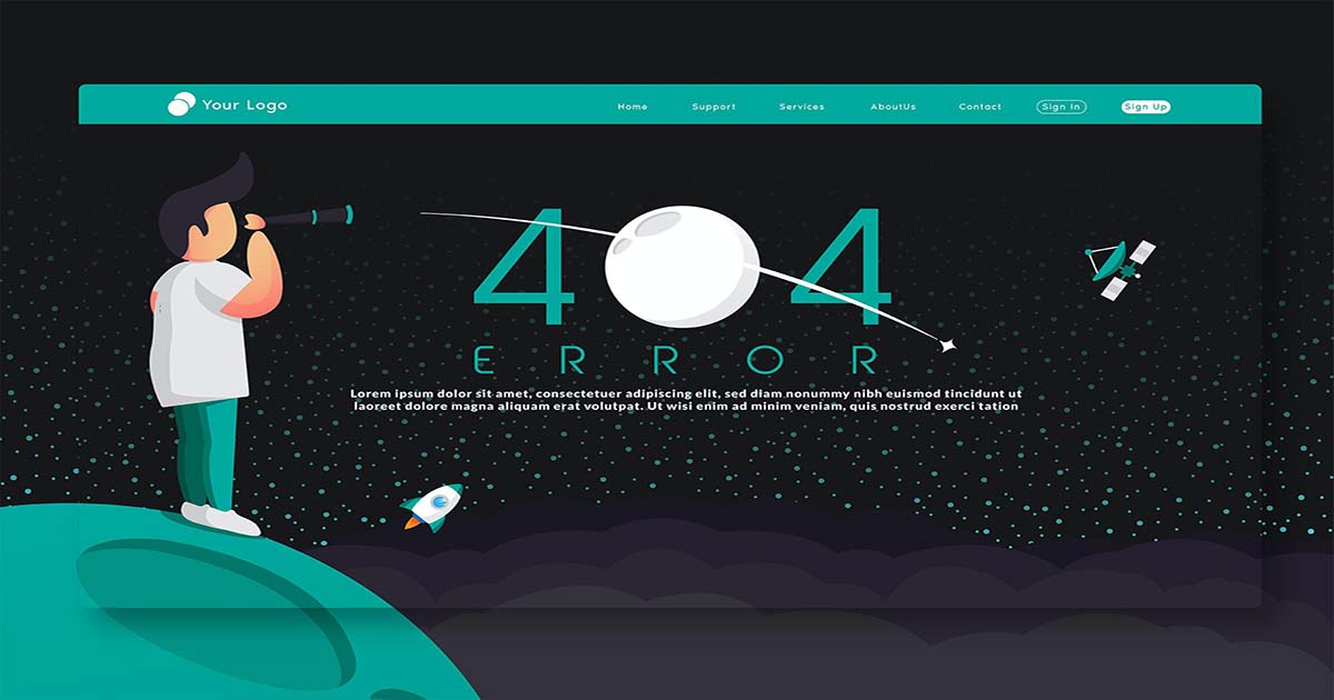 Tải Miễn Phí Template Trang Lỗi 404 Page Có Thiết Kế Đẹp, Sáng Tạo 