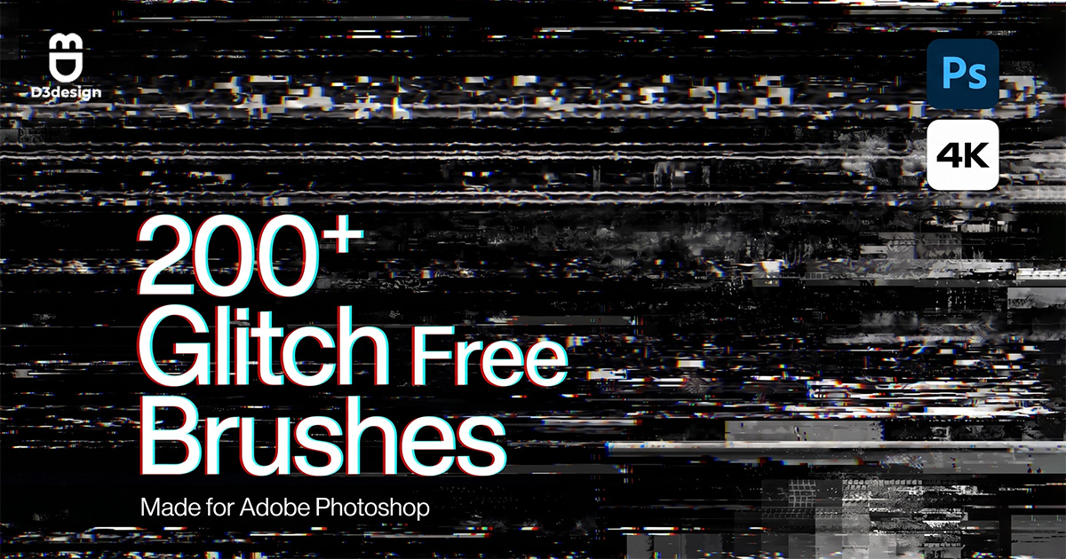 Tải 200+ Brush Photoshop Hiệu Ứng Glitch Cực Chất Dành Cho Designer