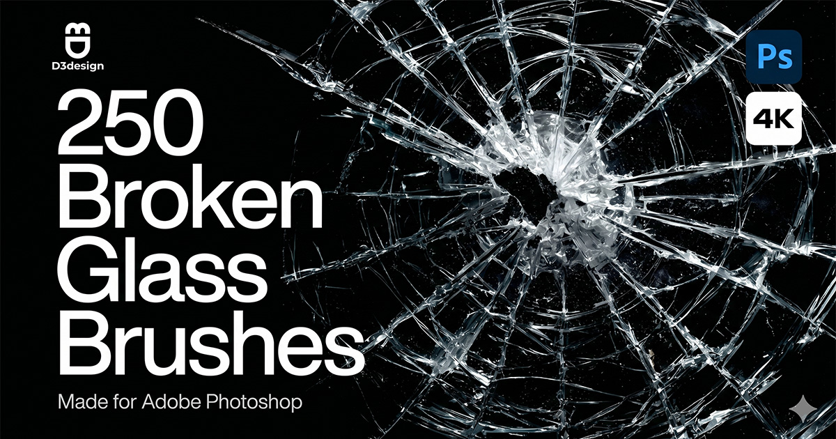 Tải 250 Brush Photoshop Hiệu Ứng Kính Vỡ Cực Đẹp Dành Cho Designer