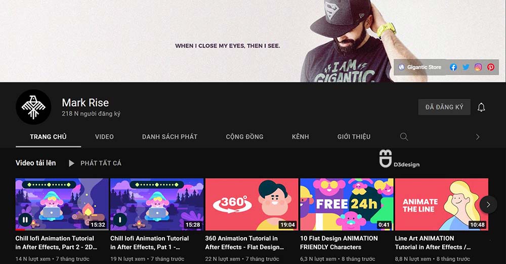 Mark Rise Design D3Design - Top 10 Kênh Youtube Designer Có Thể Tự Học Graphic Design ...