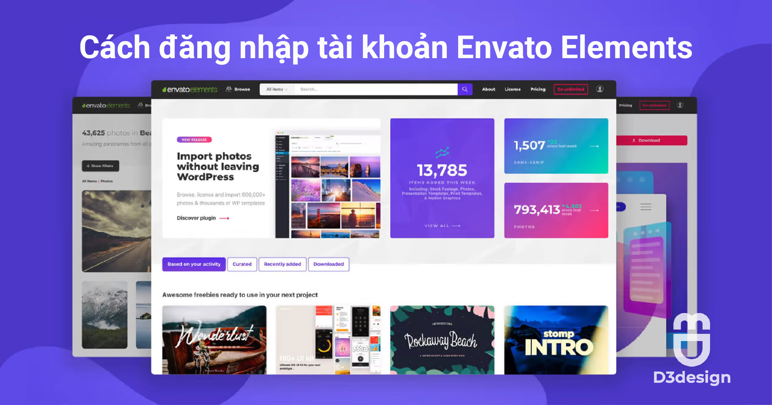 Cách đăng nhập tài khoản Envato Elements - D3design