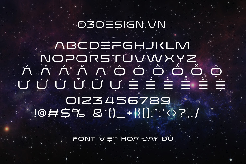 D3design Font Việt Hóa Mbf Space Habitat Mang Phong Cách Khoa Học