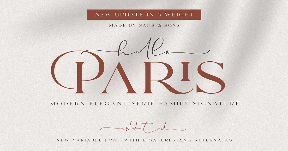 Hello Paris Việt Hoá - Font Chữ Hiện Đại Và Đẹp Mắt 