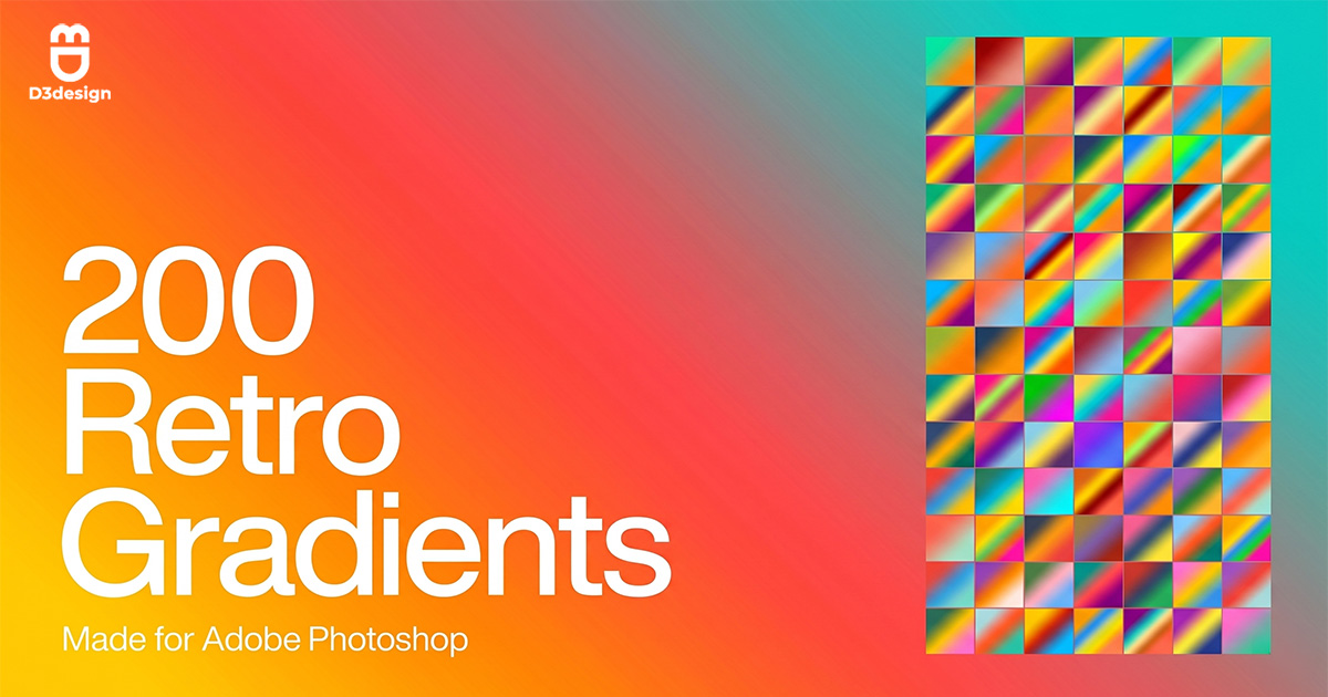 Bộ 200 Retro Gradient Photoshop Cực Đẹp Dành Cho Designer